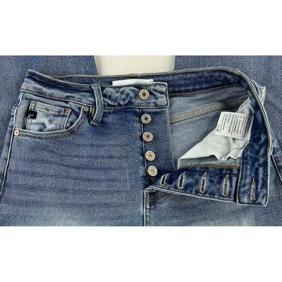 KanCan Estilo High Rise Distressed Tapered Jeans Sz 5/26 Style# KC8580M 26x27.5 - Picture 8 of 10